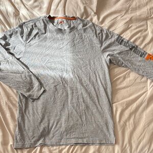 Timberland PRO Gray and Orange Long Sleeve Tee
